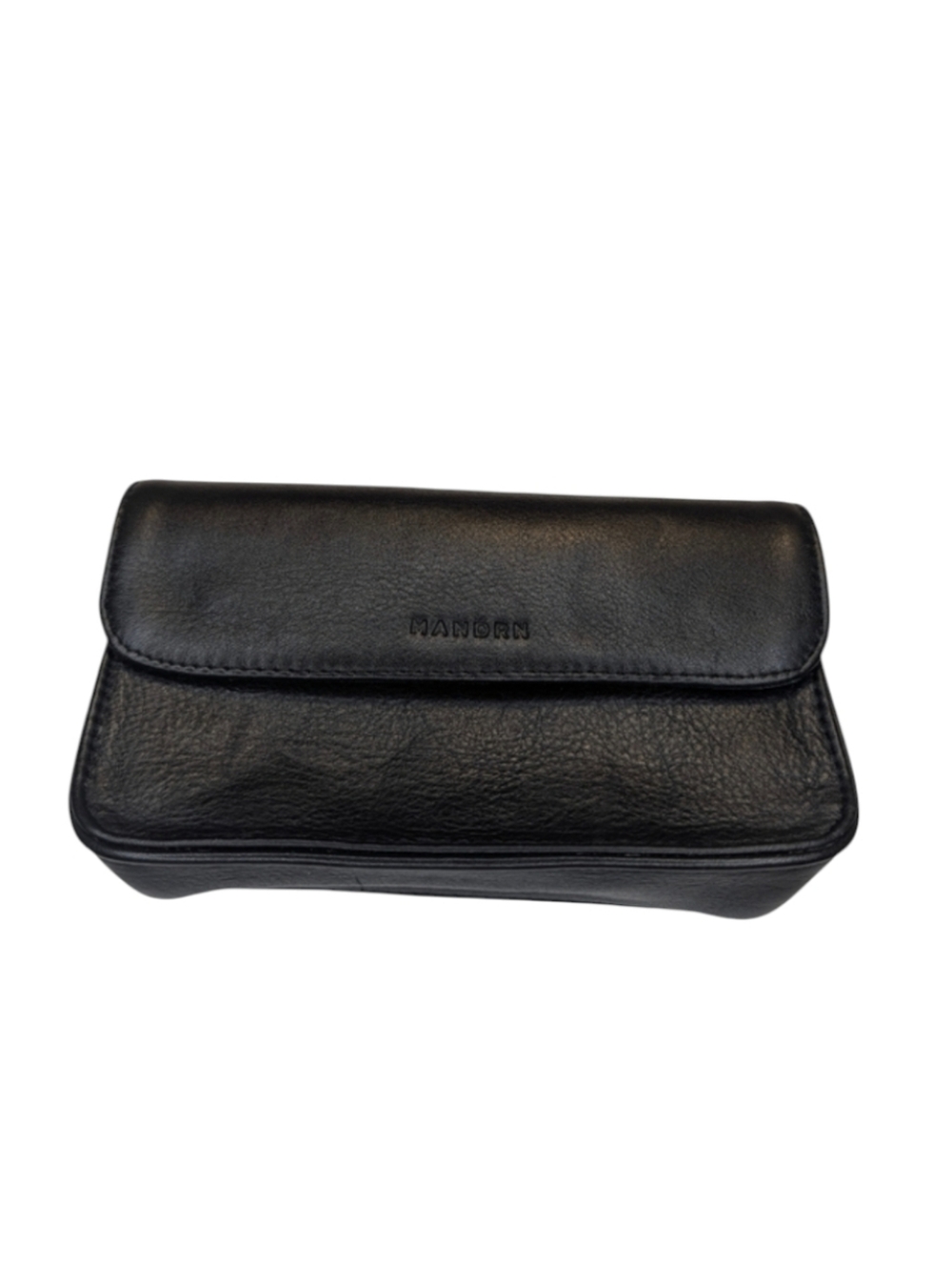 Mandrn Black Leather Belt Bag